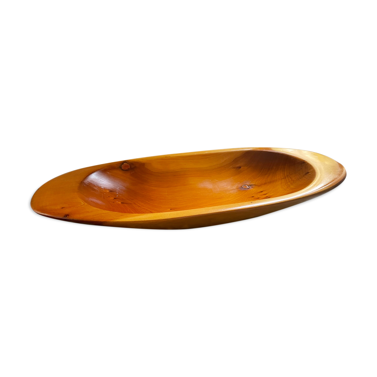Oval wooden dish