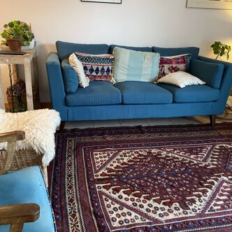 Old Afghan wool rug 270x186cm