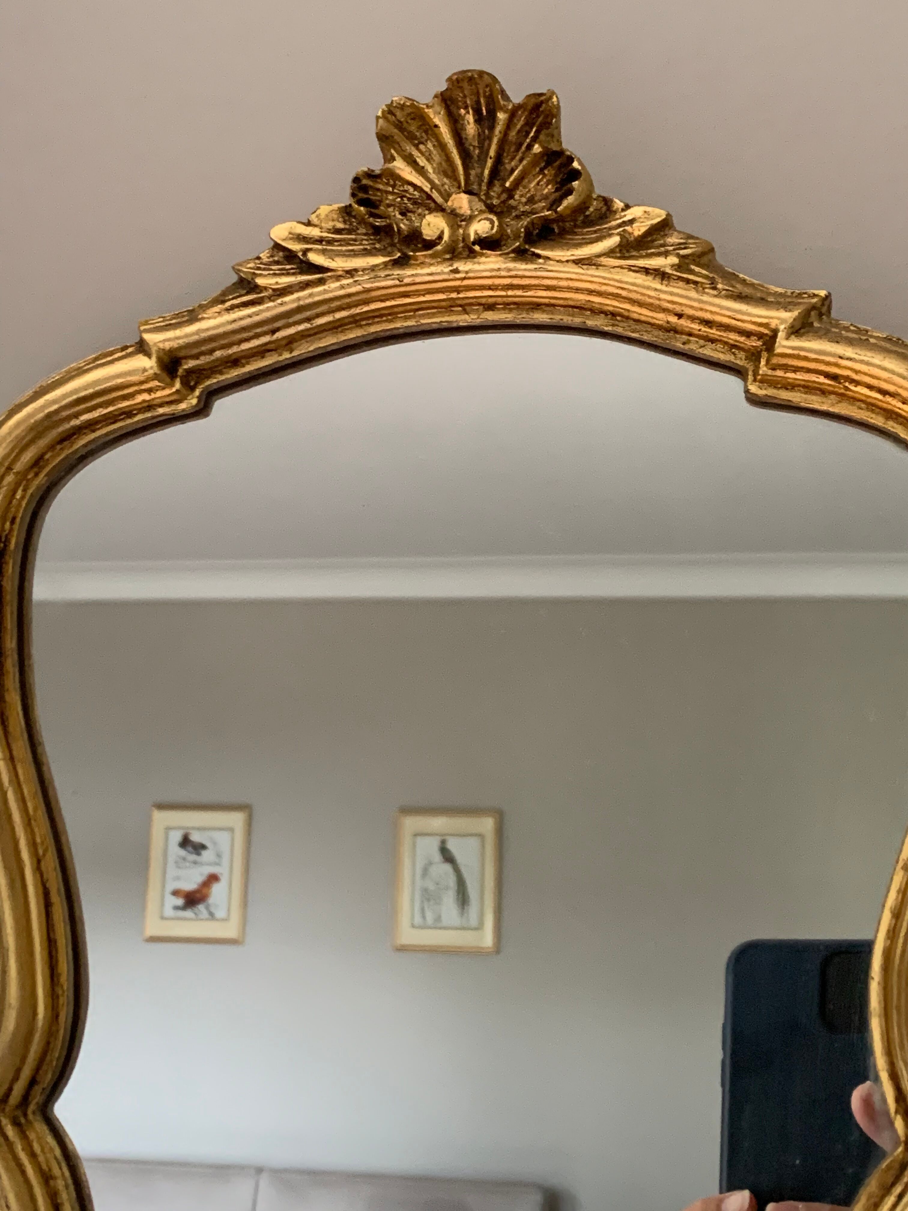Golden mirror baroque style