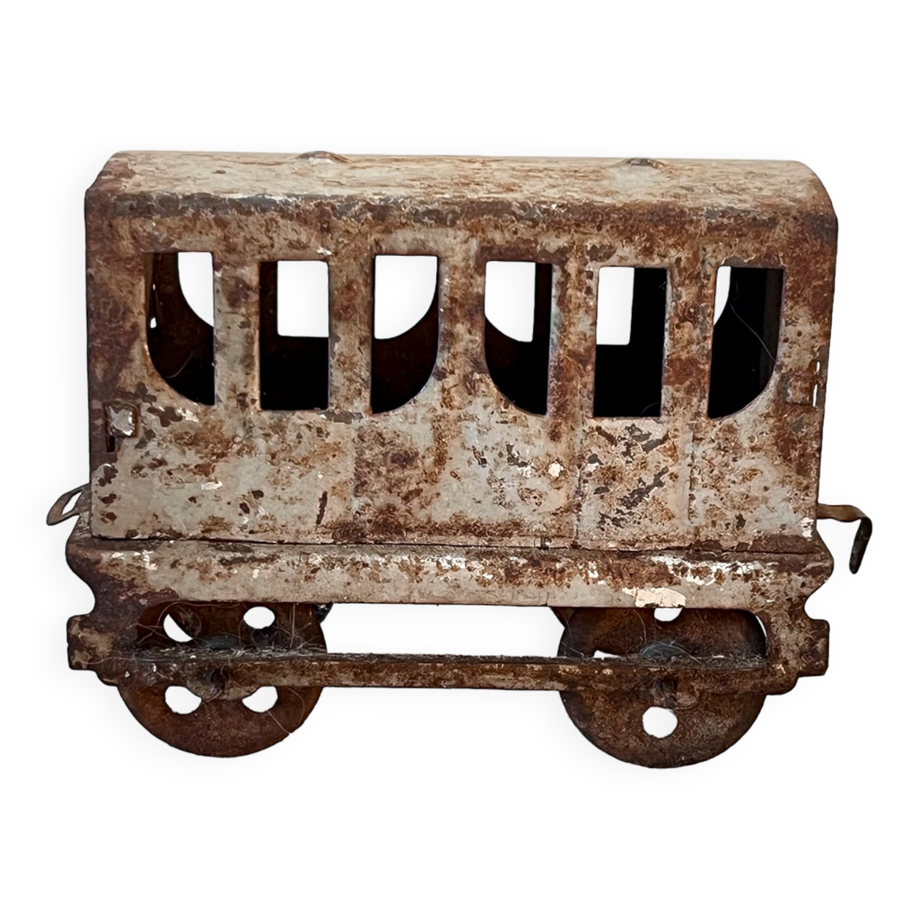 Wagon De Train Ancien En Métal - Jouet Vintage - Occasion