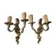Pair of bronze wall sconces