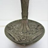 Lamp art deco bronze patina gray silver