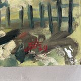 Antique painting signed