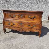 Louis xv tombeau chest of drawers in walnut 2 drawers from the 18th century