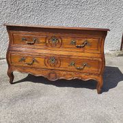 Louis xv tombeau chest of drawers in walnut 2 drawers from the 18th century