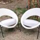 Pair of Saturn armchairs by Geneviève Dangles and Christian Defrance.