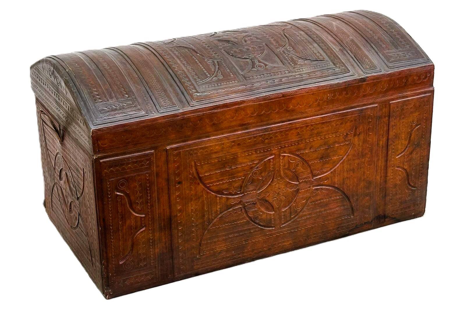 Leather trunk