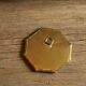 Golden mirror octagon brass for accumulation - 10x10cm