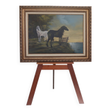 Oil painting - horses - painter teixeira cardoso.
