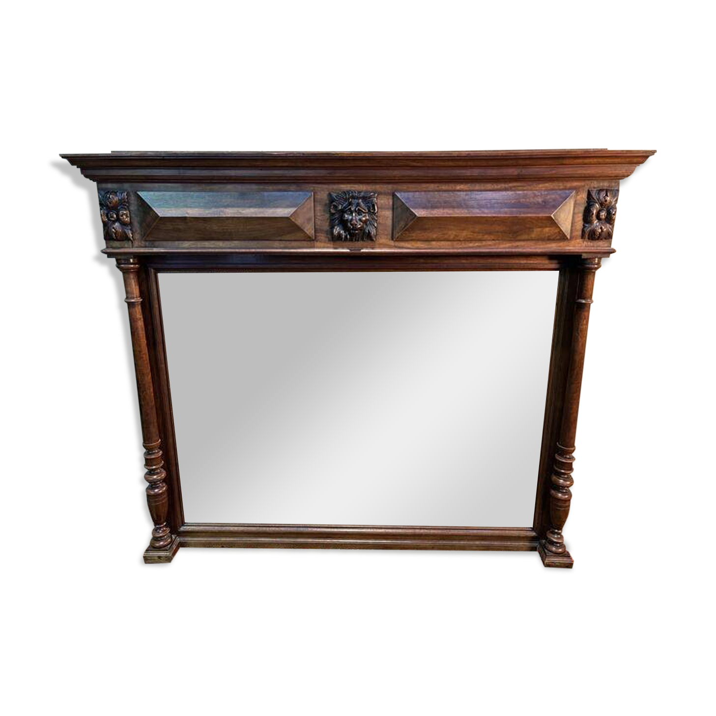 Miroir  Napoléon III en noyer