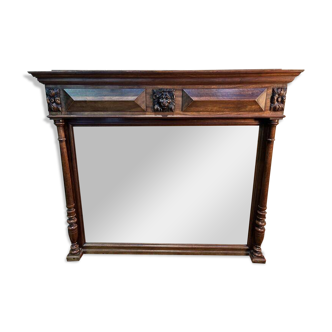 Miroir  Napoléon III en noyer
