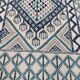 Traditional handmade white blue and gray margoum carpet