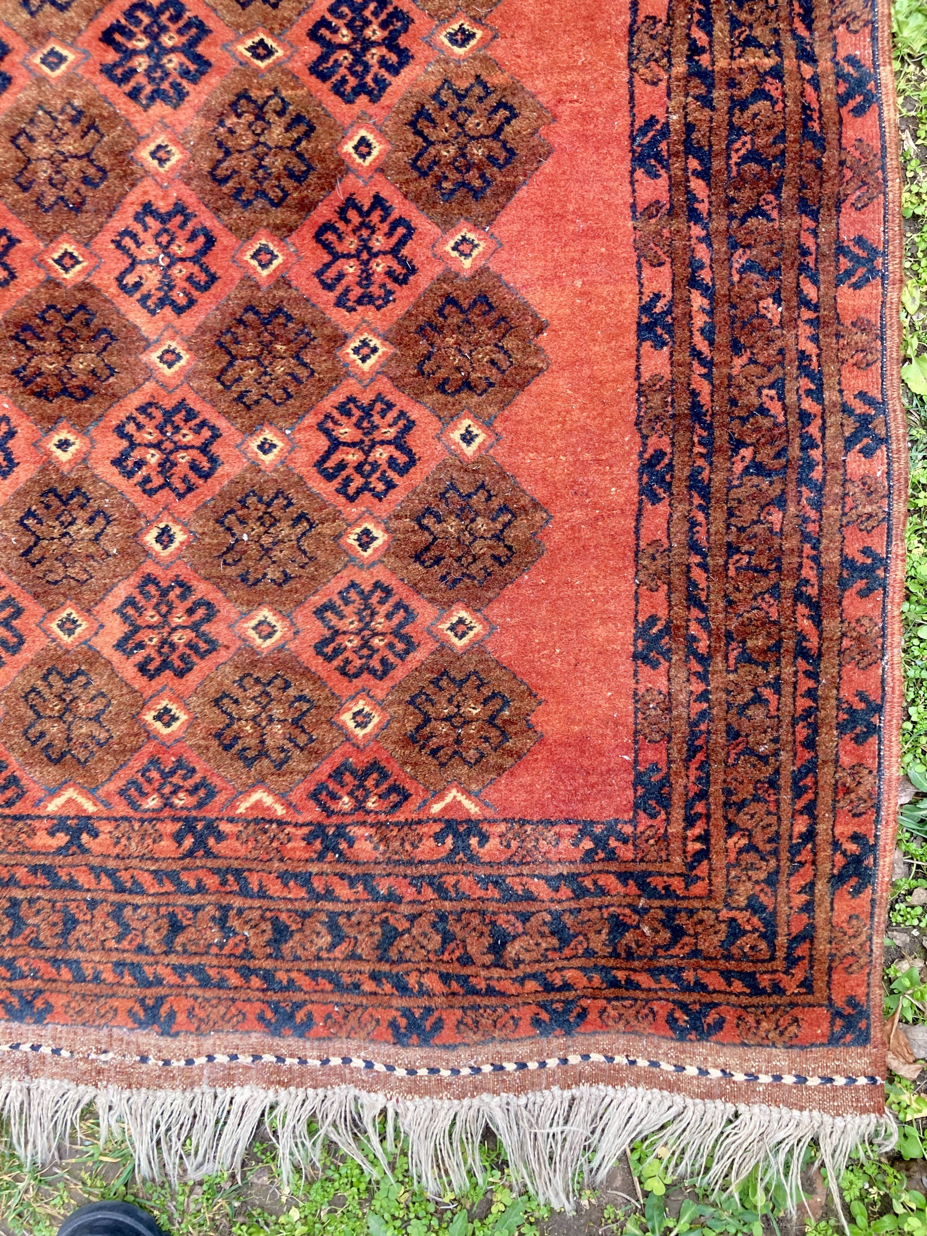 Afghan wool rug - 105 x 165