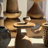 Pawn Natural - Stool, side table, end table in solid mango wood