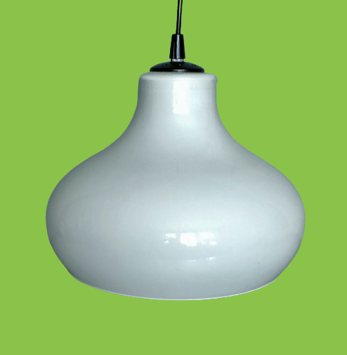 Large vintage opaline chandelier ~ 1970s