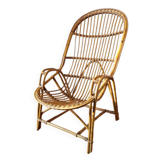 Fauteuil en rotin 1950/60