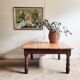 Wooden coffee table with turned legs