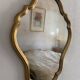 Vintage mirror 1960 Belgian rocaille style gilded wood - 76 x 55cm