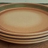 Quatre assiettes vintage en grès