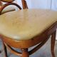 Set of 4 Vintage Bentwood Dining Chairs: Cane Back, Leather Seat, Thonet St