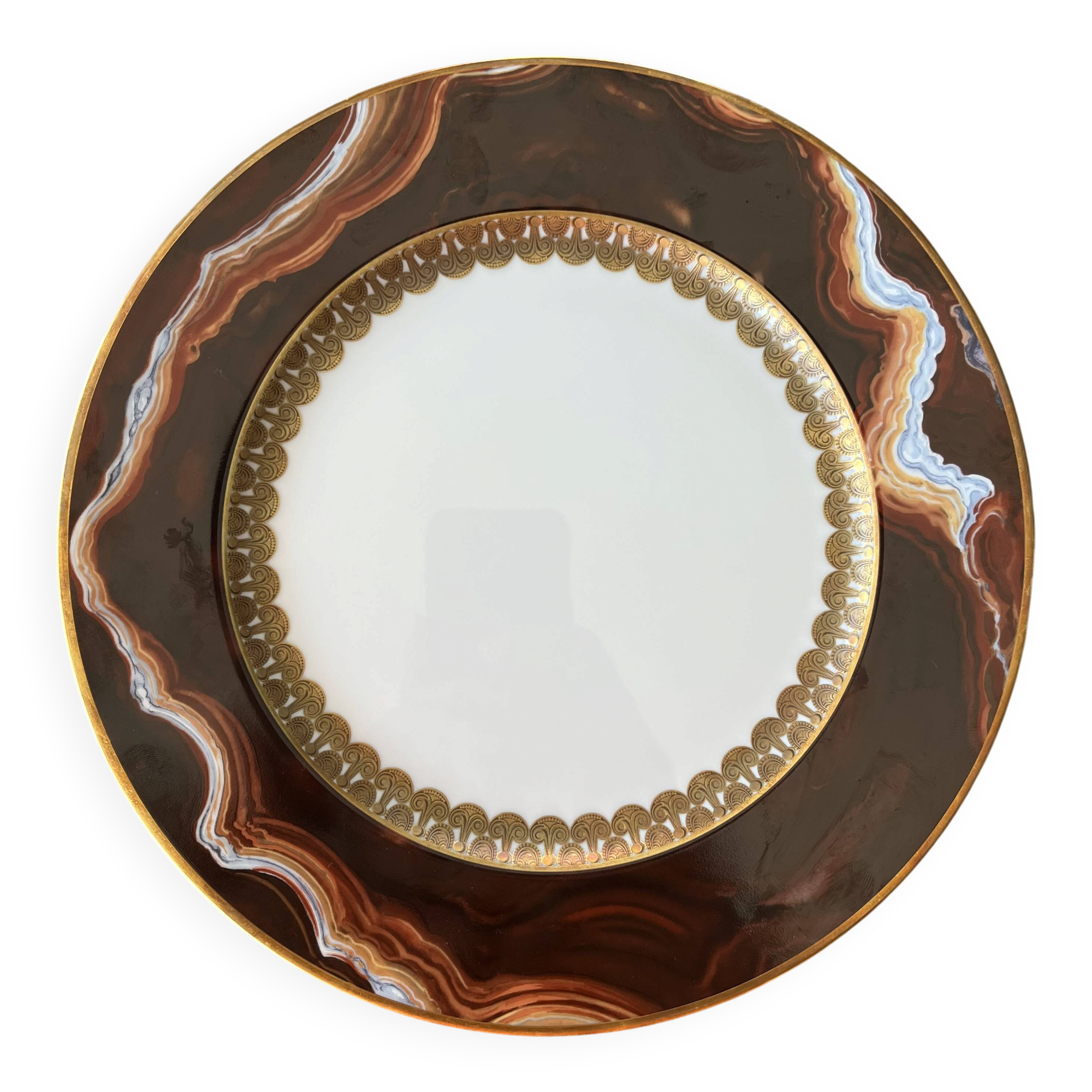 1 plate jacques garcia for bernardaud, limoges alabaster oriental model