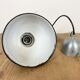 Industrial black enamel pendant lamp, 1950s