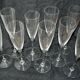 Set of 10 BACCARAT Dom Pérignon crystal Champagne flutes