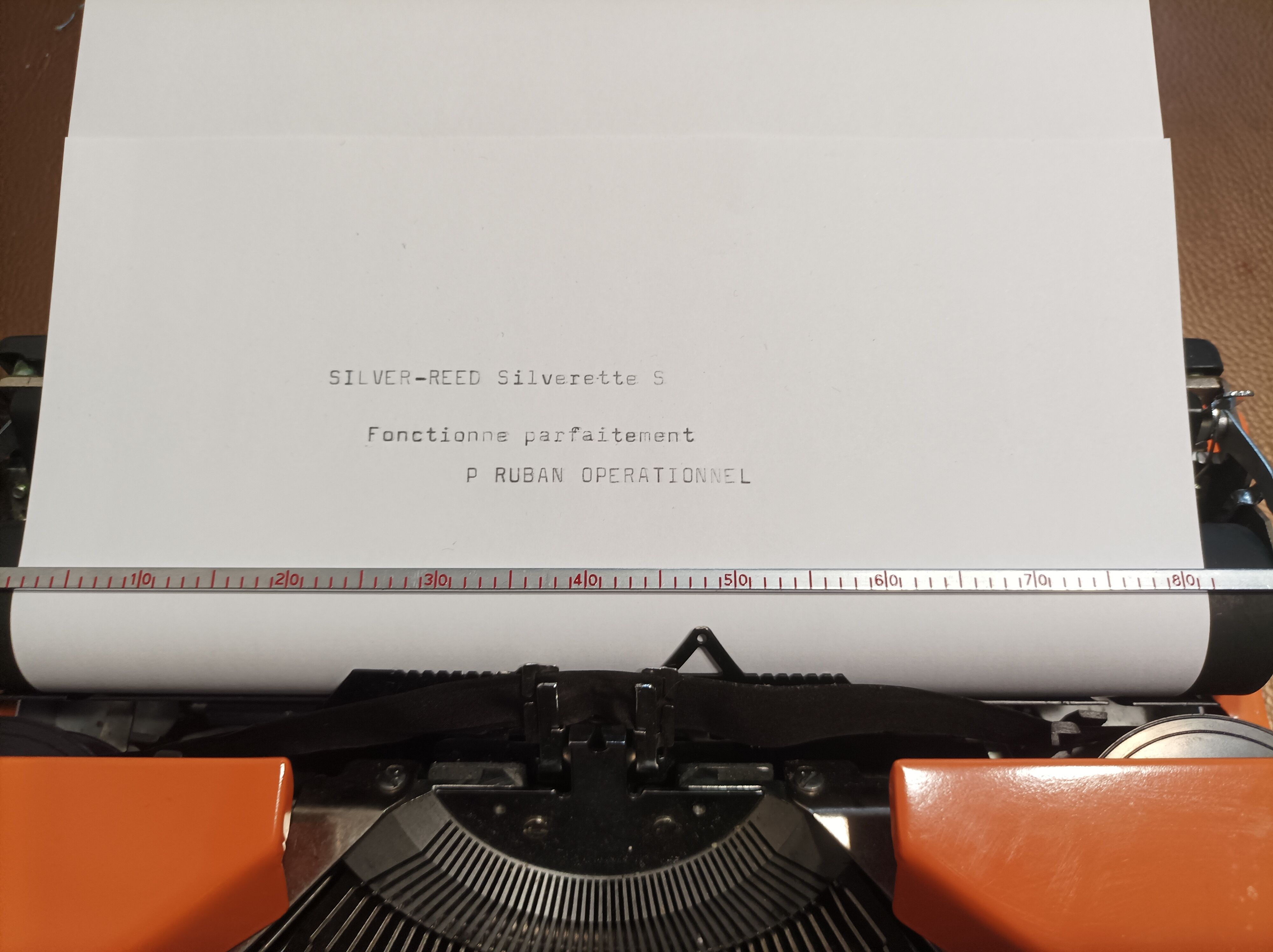 Silver Reed Silverette S Orange typewriter