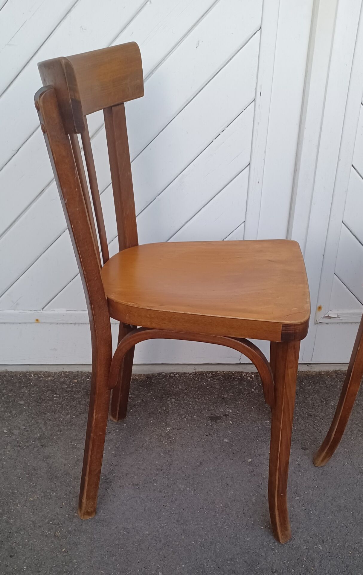 Pair of Baumann bistro chairs