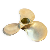 Brass "propeller" candle holder
