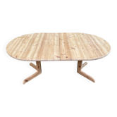 Round stripped extendable dining table Rainer Daumiller Hirtshals Sawaerk