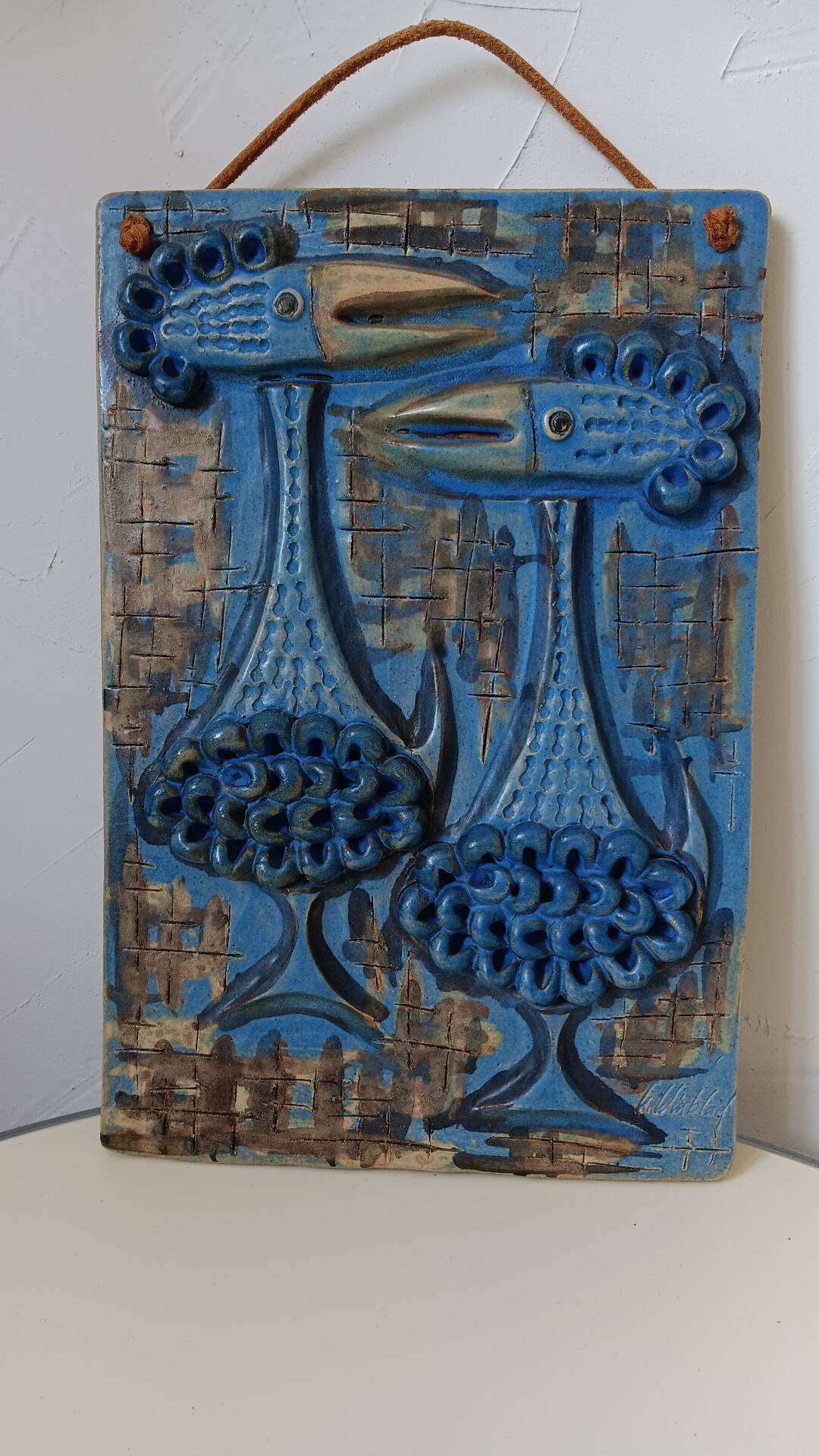 Brutalist wall plaque