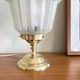 Art deco skyscraper glass globe table lamp and brass foot vintage decoration LAMP-7244