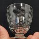 6 old art deco engraved crystal liqueur glasses