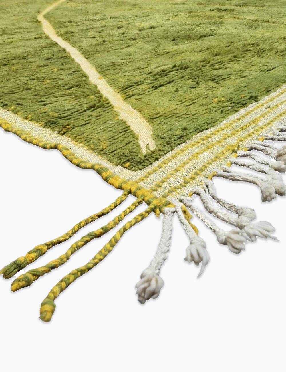 Green Beni Ouarain Rug - 416 x 320 cm
