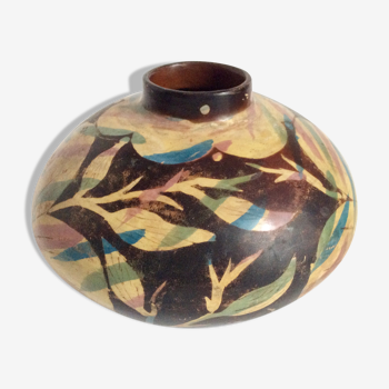 Signed terracotta vase