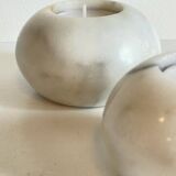 White marble tealight holders from the 70s
