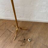 Tripod floor lamp in gold metal
