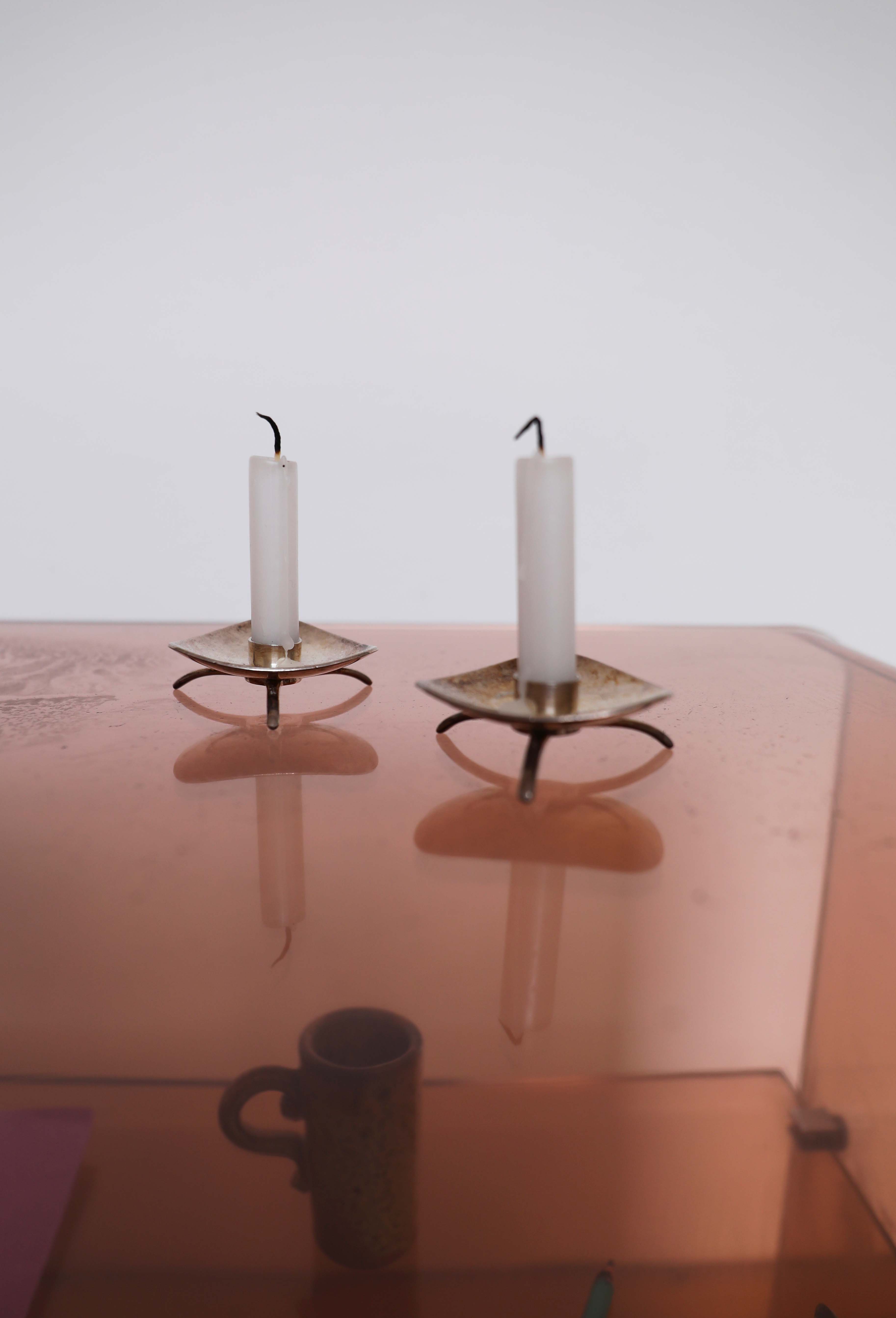 Pair of Cohr Denmark 50's candle holders