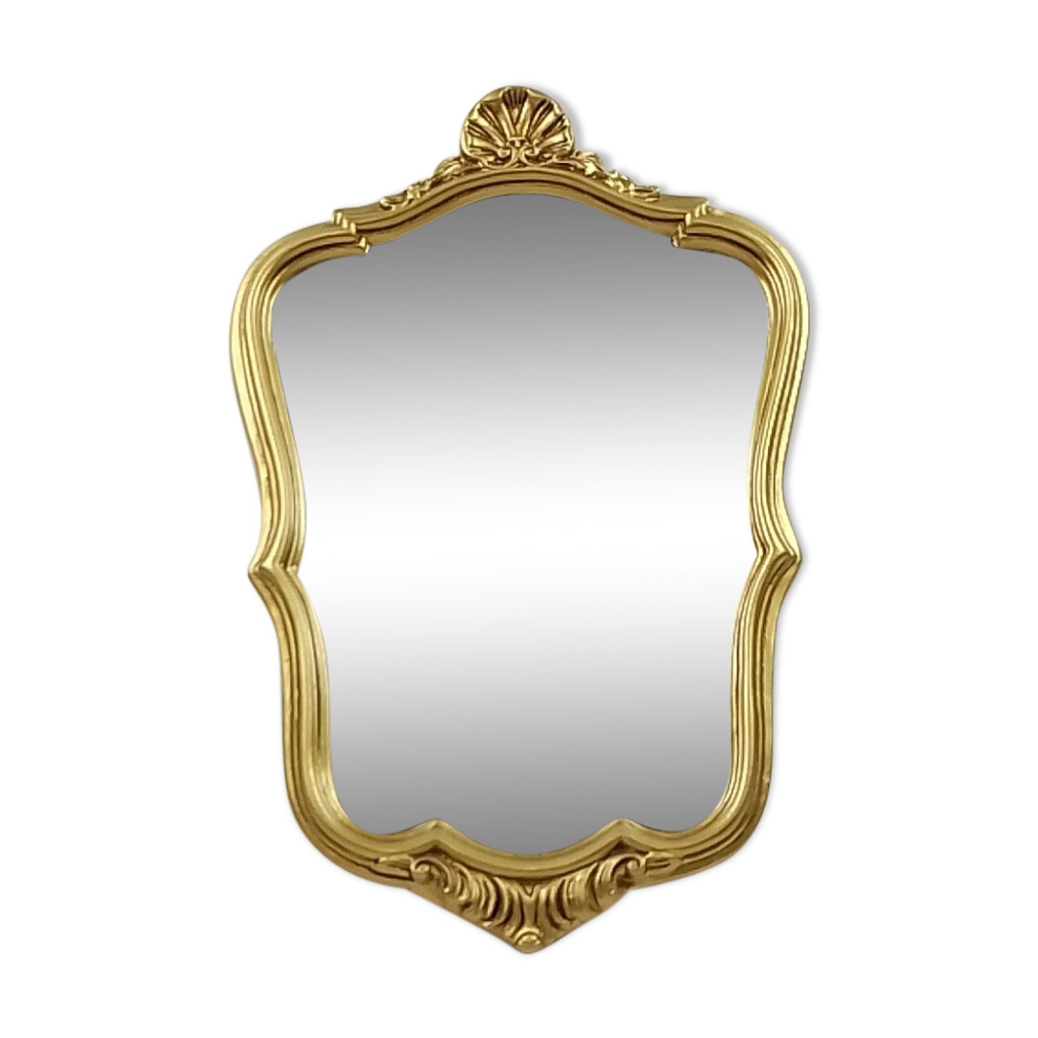 Golden resin mirror - 50x31cm