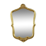Golden resin mirror - 50x31cm