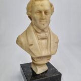 Wax bust of composer Frédéric Chopin, 16 cm