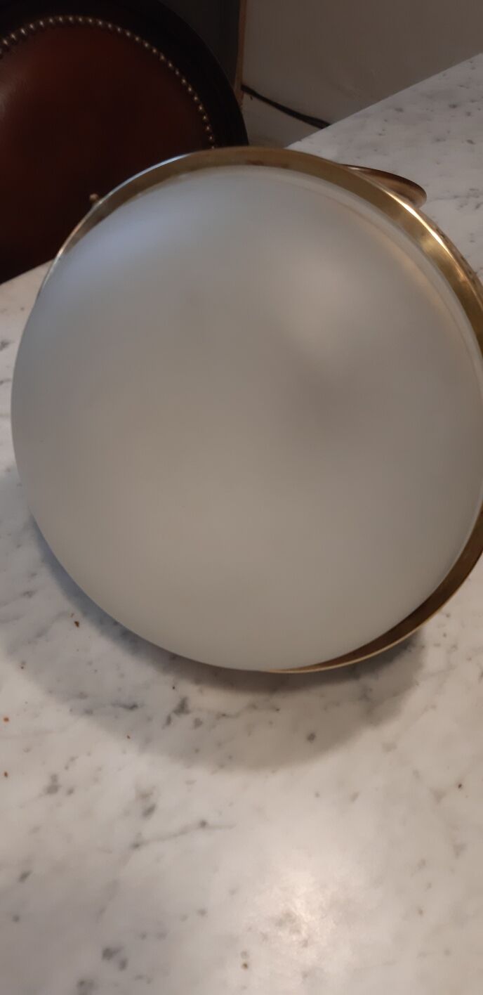 CIRCA art deco opaline hanging chandelier