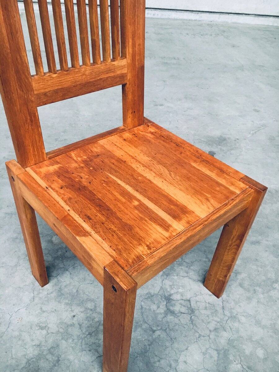 Postmodern Teak Side Chair, France, 1990s