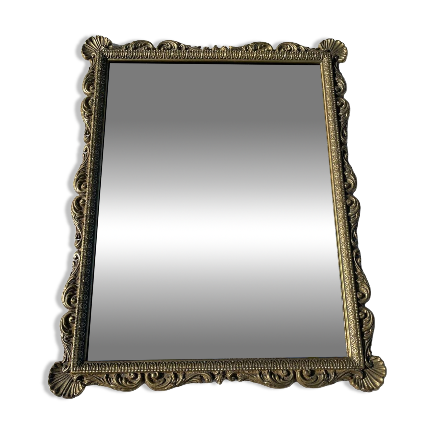 Antique bronze mirror