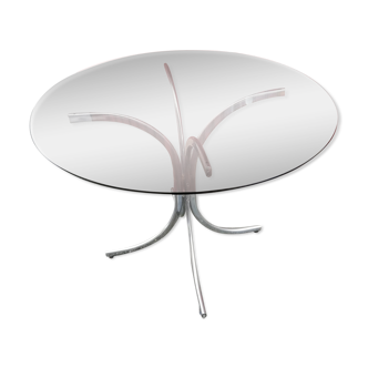 Vintage table smoked glass