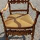Armchair with straw seat