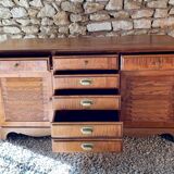 Low sideboard and jam cupboard set - solid wood