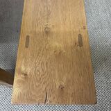 Solid oak farm table and benches