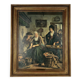 Renaissance Painting, Chromolithograph Reproduction, Giclée, By Leilie